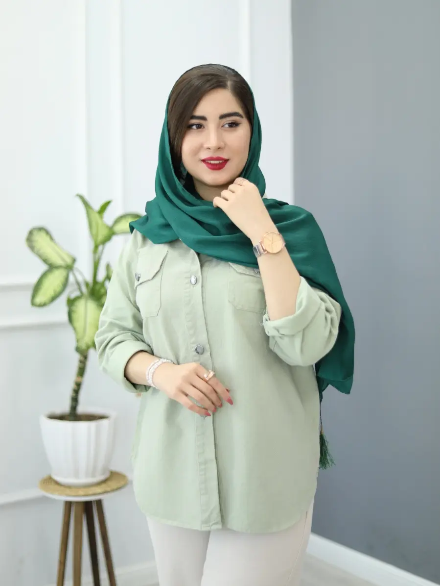 شومیز کتان گلبو
